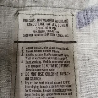 ◆US.ミリタリー　WOODLANDカモ　カーゴパンツ　USED　美品　サイズM