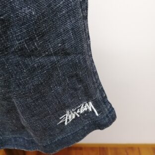 ◆STUSSY　BOXY LINEN SHORT　未使用品　ネイビー　サイズM