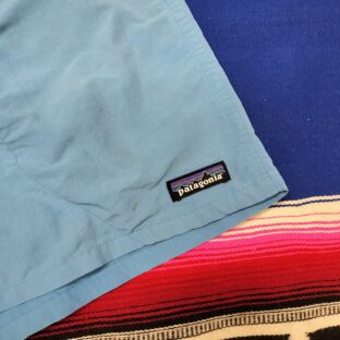 ◆patagonia　7インチ　バギーパンツ　USED　ブルー　パタゴニア　Mサイズ