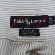 ◆Ralph Loren ラルフローレン　ビックシャツ　サイズL　USED　スリランカ製