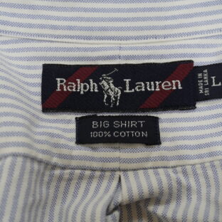 ◆Ralph Loren ラルフローレン　ビックシャツ　サイズL　USED　スリランカ製