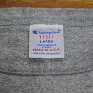 ◆Champion　T1011　USED　アメリカ製　日本企画　グレイ　ソリッドカラー