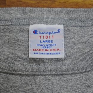 ◆Champion　T1011　USED　アメリカ製　日本企画　グレイ　ソリッドカラー