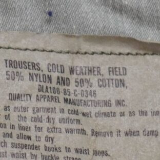 ◆US.ミリタリー M65フィールドパンツ 1985年製 サイズS USED 古着 vintage