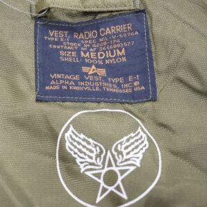 ◆Alphaインダストリーズ ラジオベスト 90年代製 新品未使用品 グリーンカラー サイズM