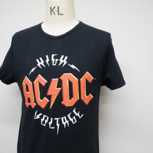 ◆AC/DC ロックT バンドT USED ブラック サイズM エルサルバトル製